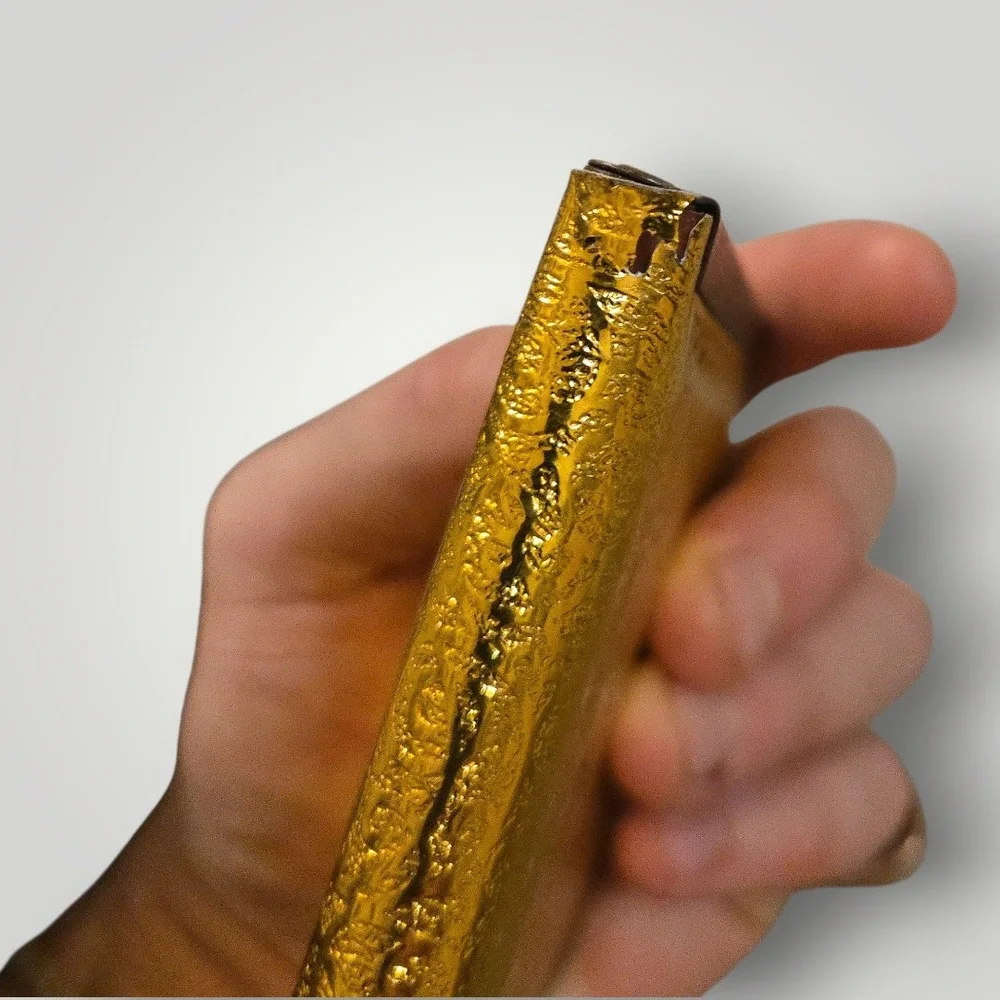 VTG Gold Embossed Folding Compact Double Mirror Wallet Styl 4